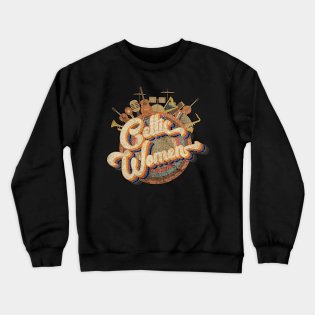 Tshirt Music Designs Vintage Retro - Celtic Women Crewneck Sweatshirt by kumurkumur